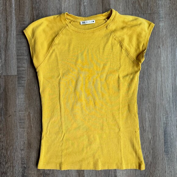 Zara Tops - Zara Yellow Muscle Tee Top - Medium
